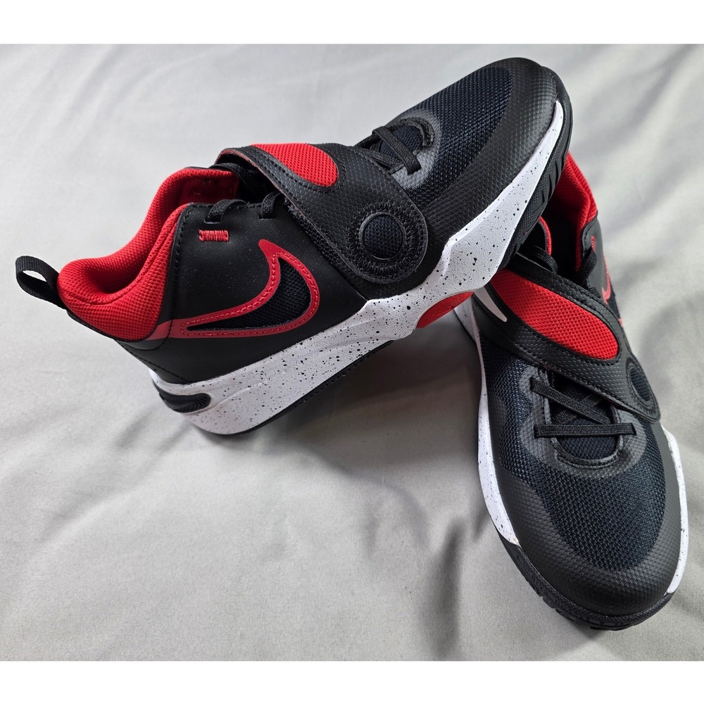 Nike Team Hustle D 11 GS Kids 6Y Black Red White DV8996-003 Basketball Shoes NEW